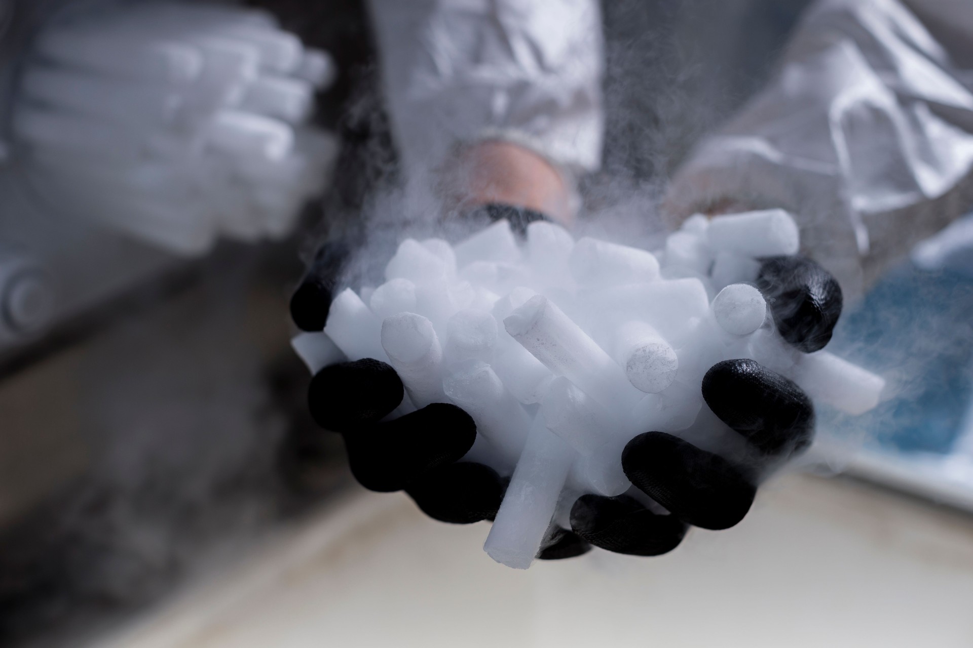 Dry ice in production